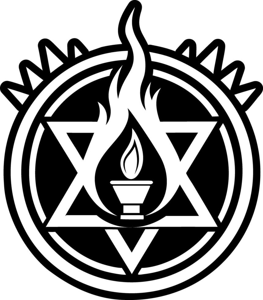 A glyph style icon of sacred light symbol vector