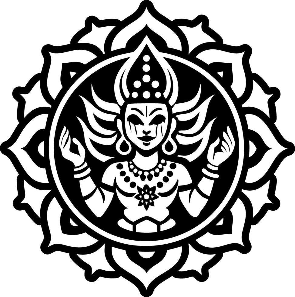 Deity icon in glyph style vector