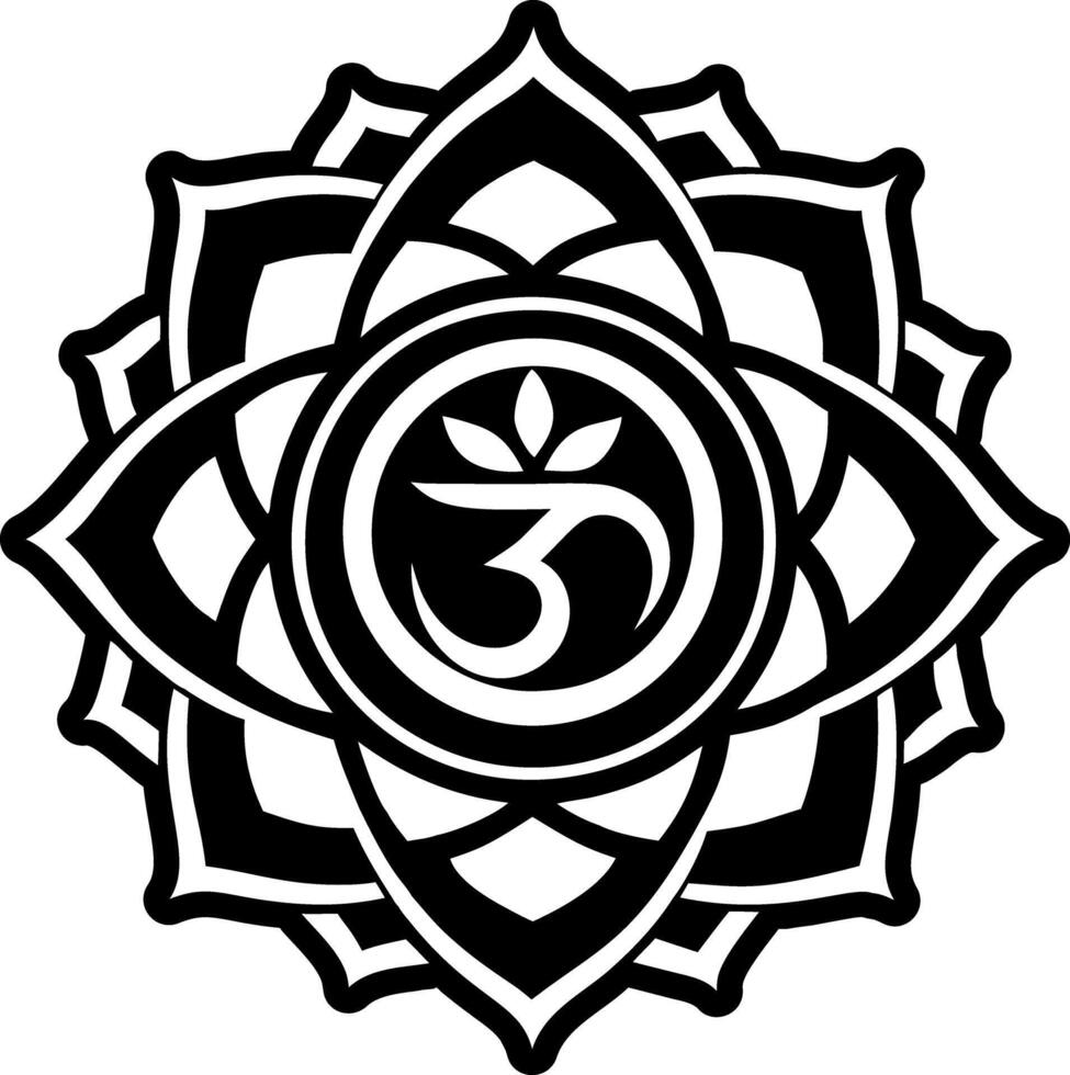Crown chakra symbol, glyph icon vector