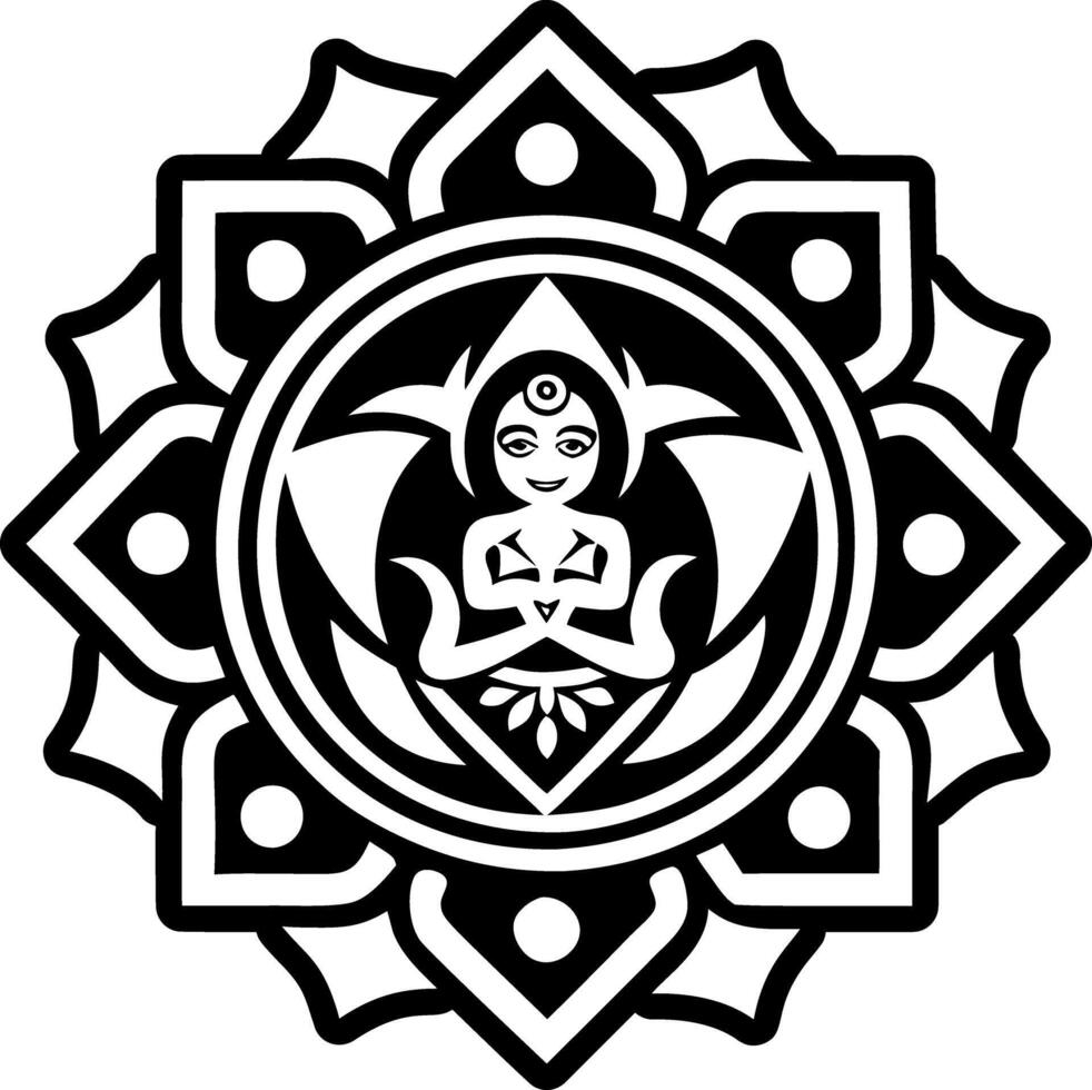 Buddhist god icon in filled style vector