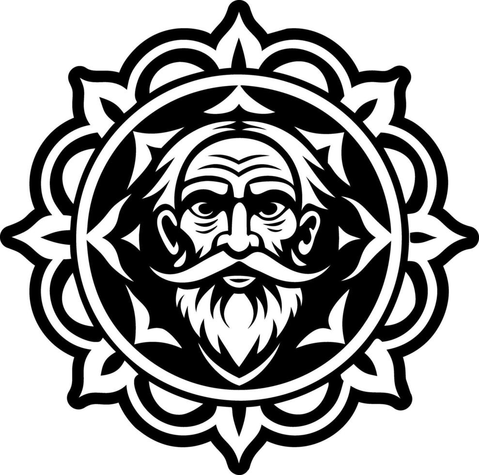 Ancient soul symbol icon in solid style vector