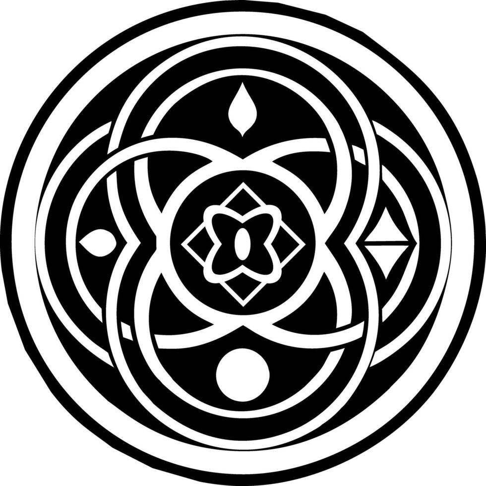A solid style icon of eternal soul symbol vector