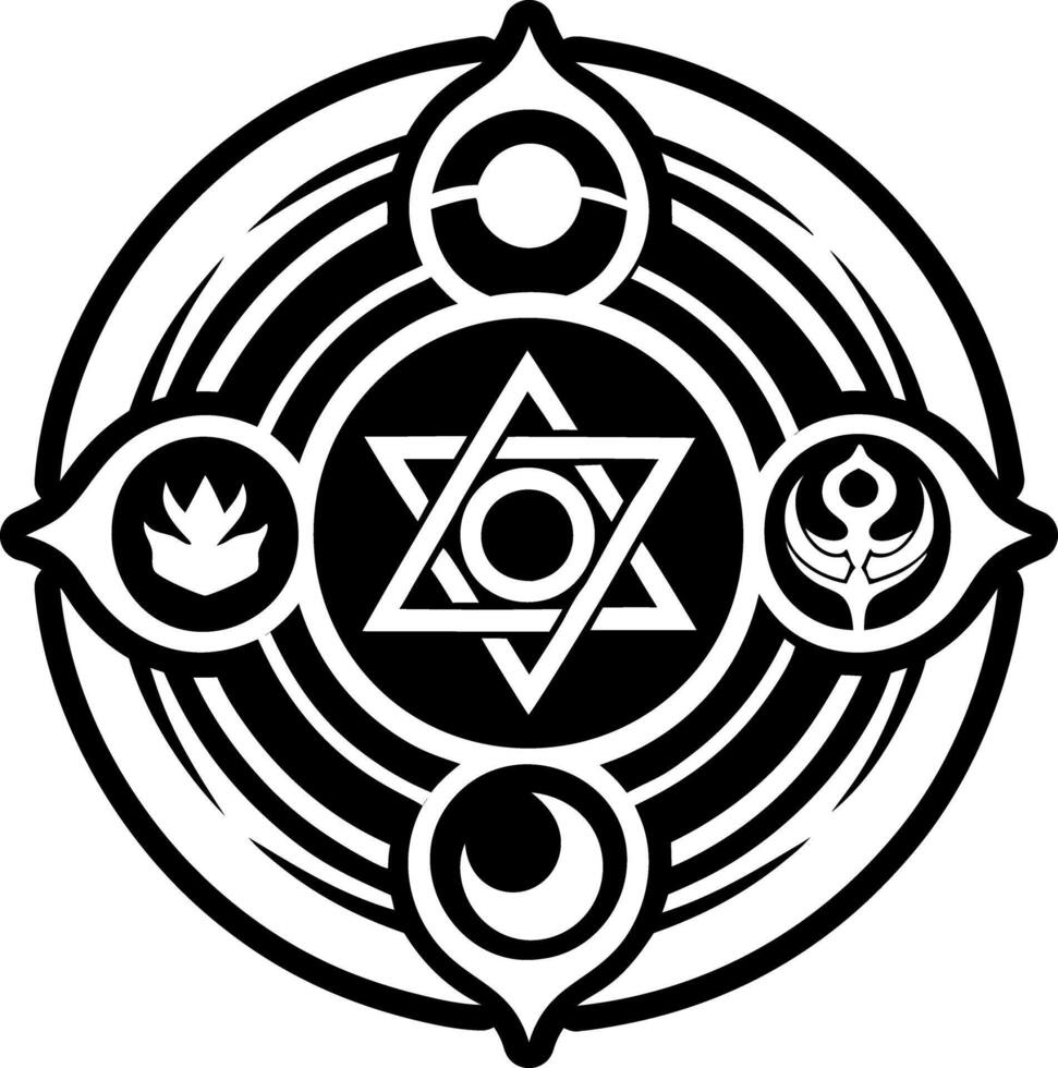 Jewish star symbol icon in solid style vector