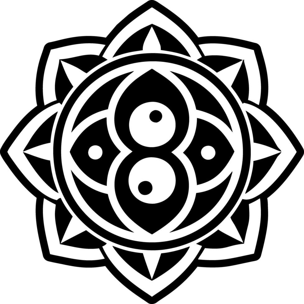 Karma symbol icon in glyph style vector