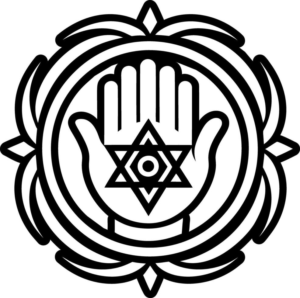 A solid style icon of healing hands symbol vector