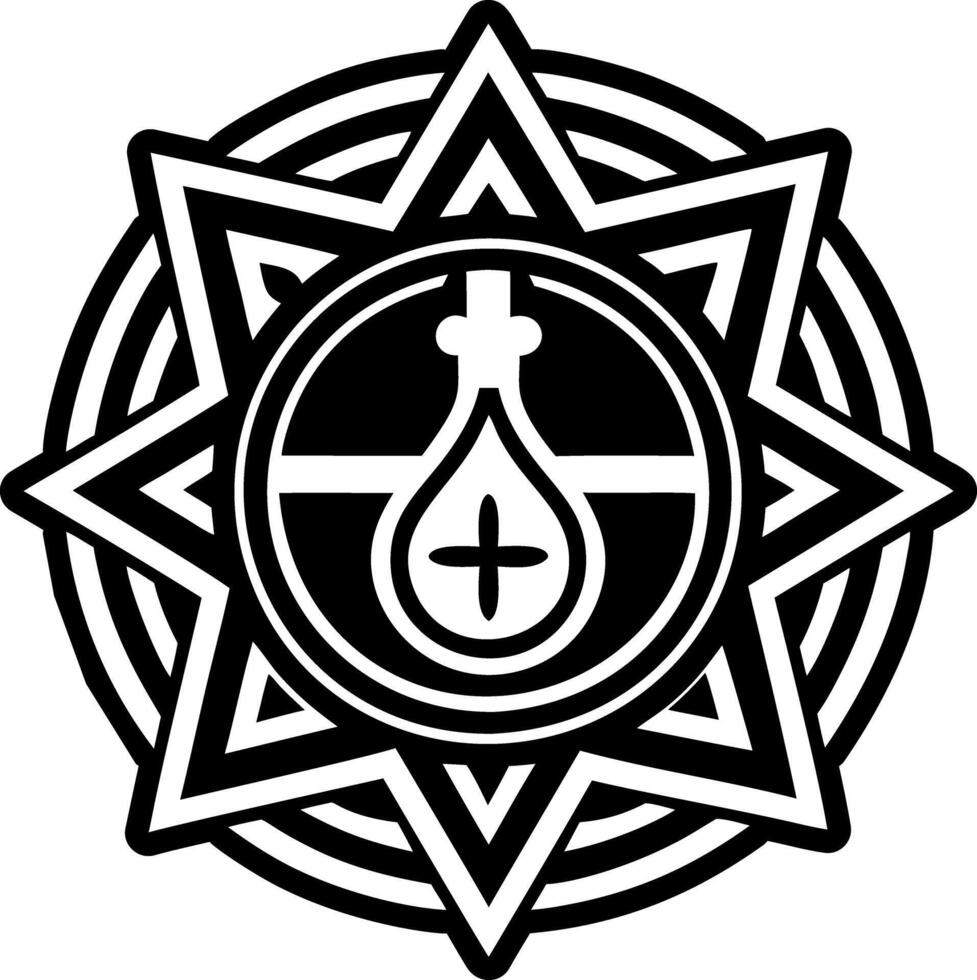 Anointing oil symbol icon in glyph style vector