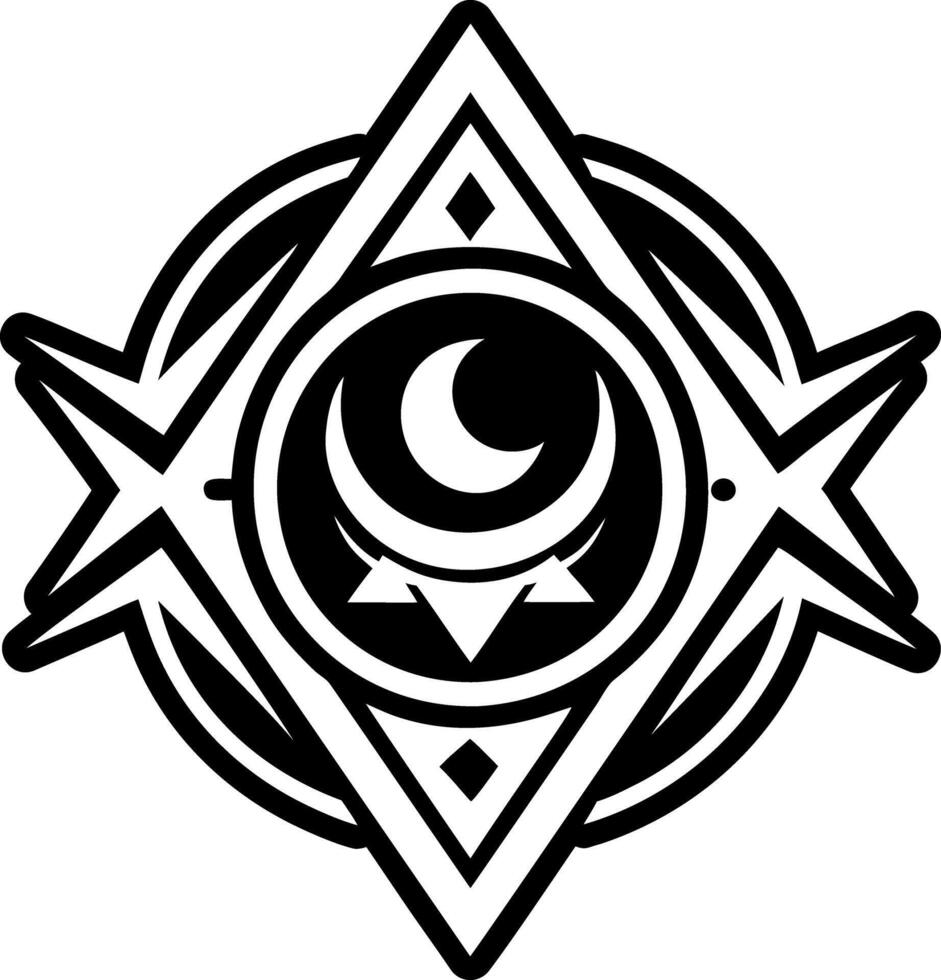 A glyph style icon of night soul symbol vector