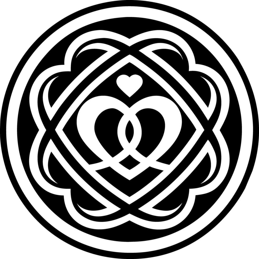 Soul bond icon in glyph style vector