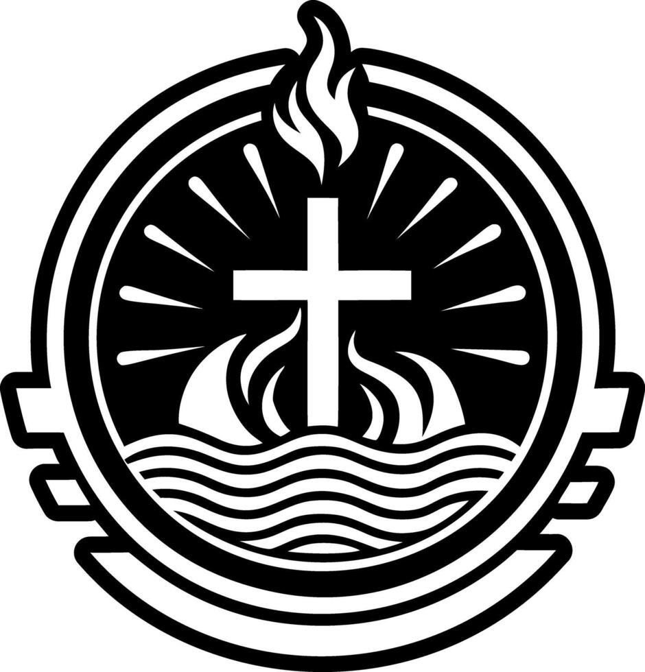 Baptismal symbol glyph style icon vector