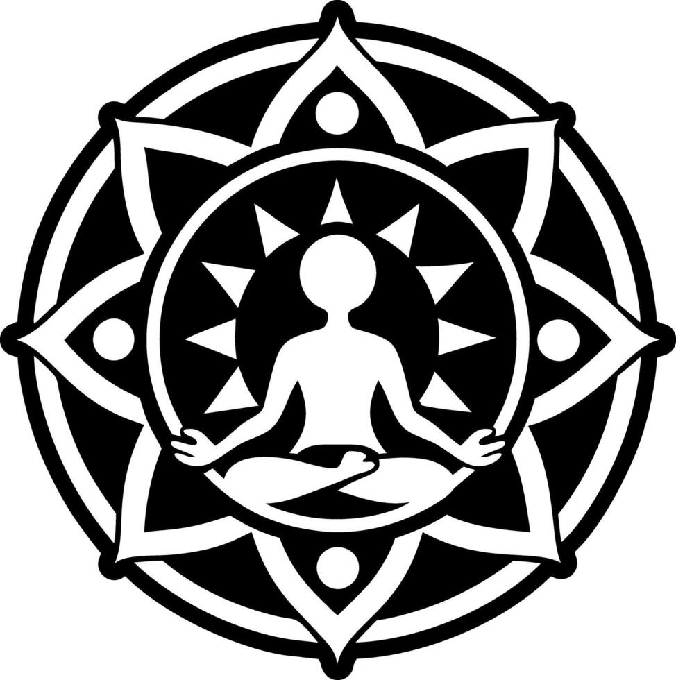 Soul alignment symbol icon in glyph style vector
