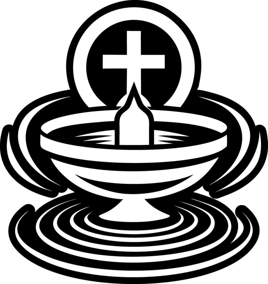 A filled style icon of holy water symbol vector