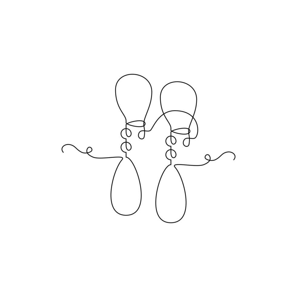 one line art earrings illustration. line art, one continuous line, simple, hand drawn and sketch style. for icons, symbols, signs or logos vector