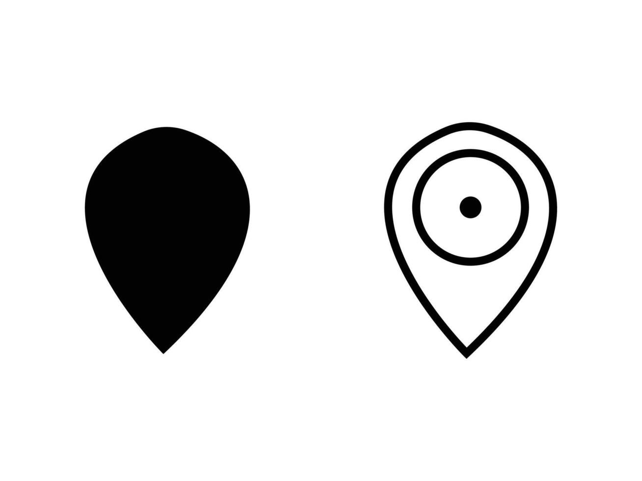 location Icons free vector
