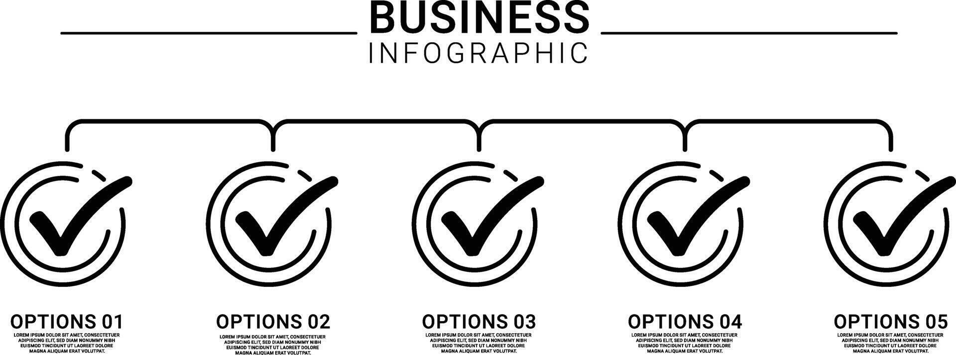 Business Infographic label design template with icons and 5 options or steps. vector