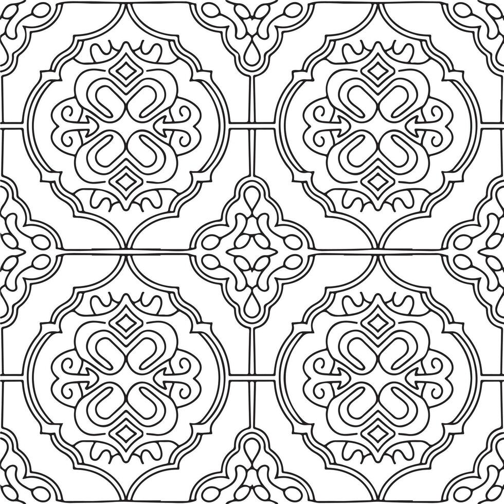 Abstract seamless tangled thread pattern vector