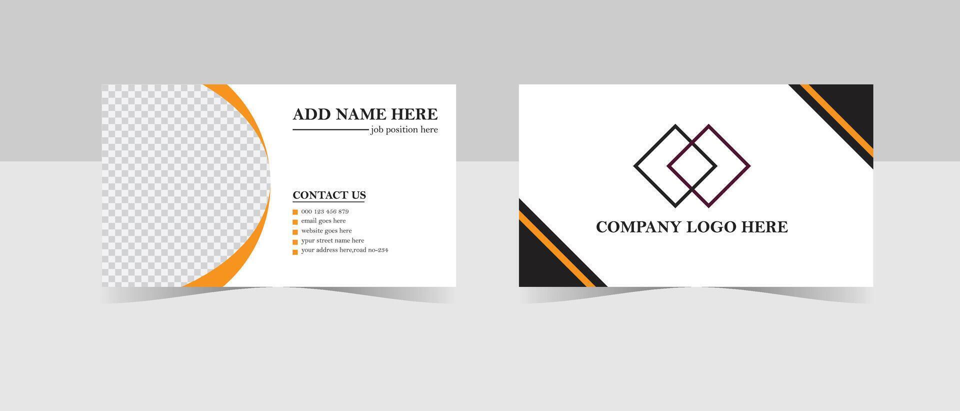 Creative modern business card design and unique business template design vector