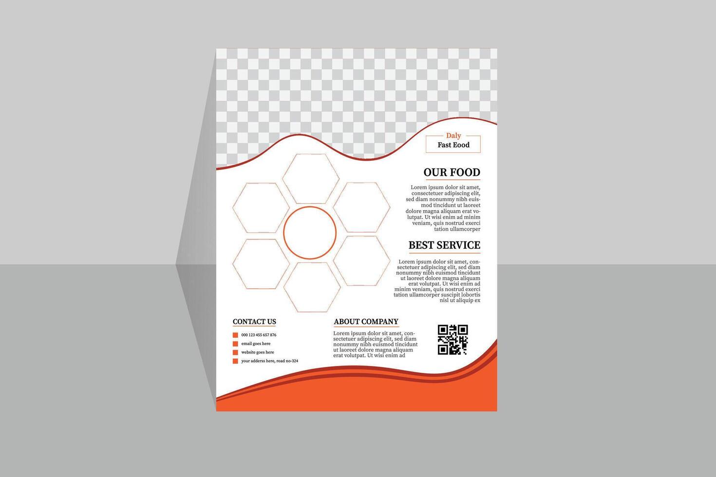 Restaurant business flyer template and creative modern template vector