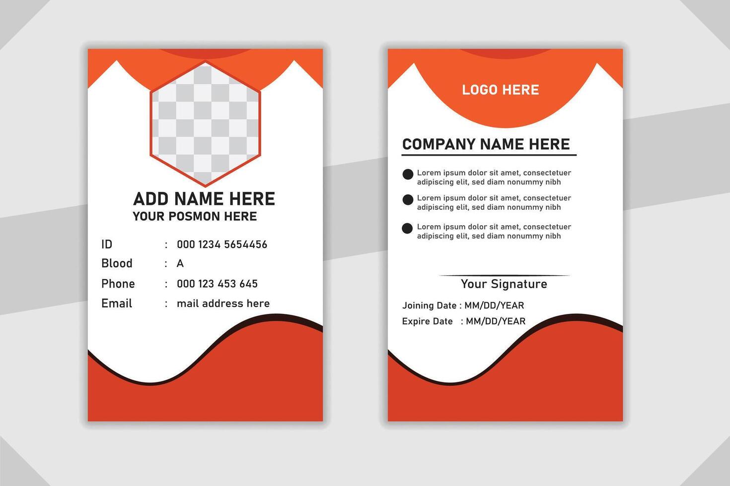 Professional business ID card design and unique modern template design vector
