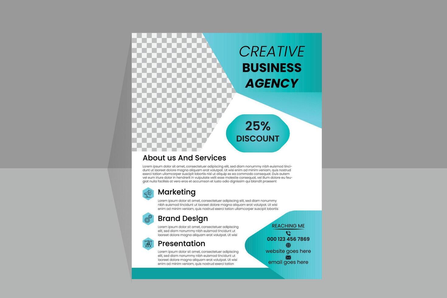 Marketing business flyer and creative business template design vector