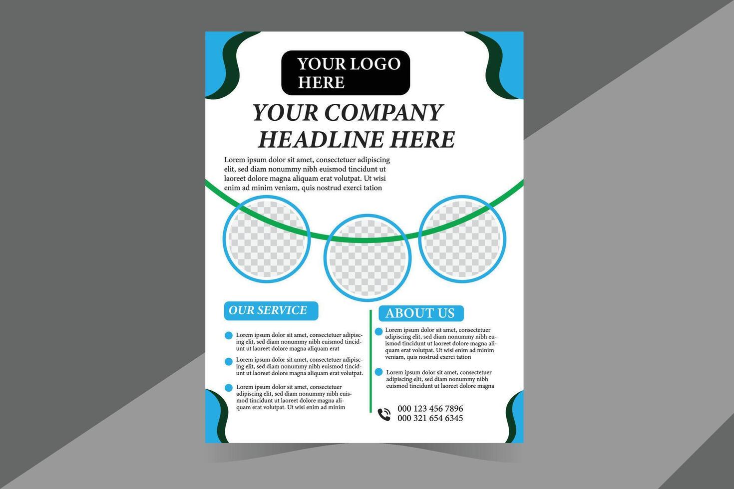 Business Healthcare creative flyer template design and unique flyer design vector