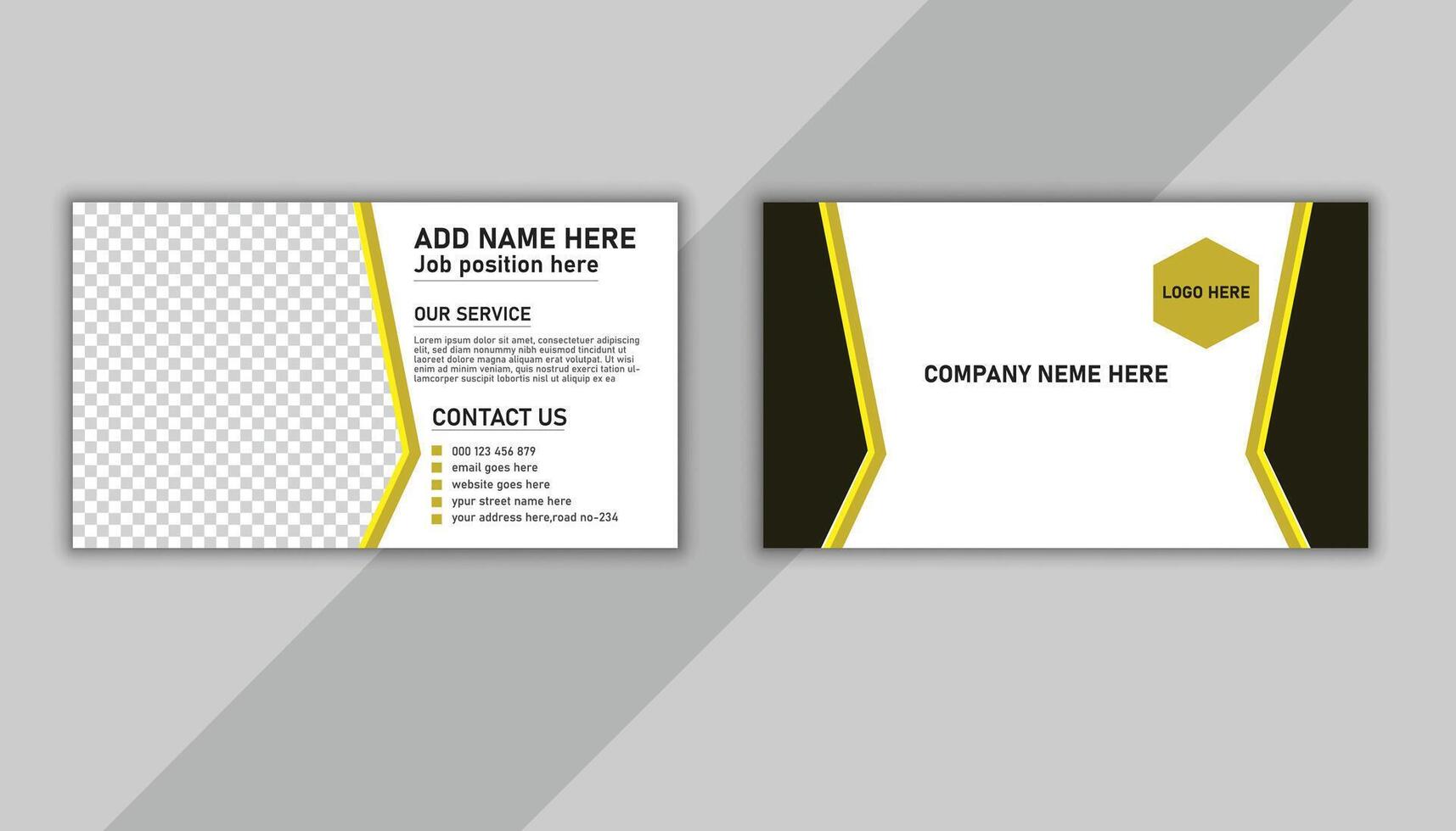 Professional business card design and unique modern template design vector