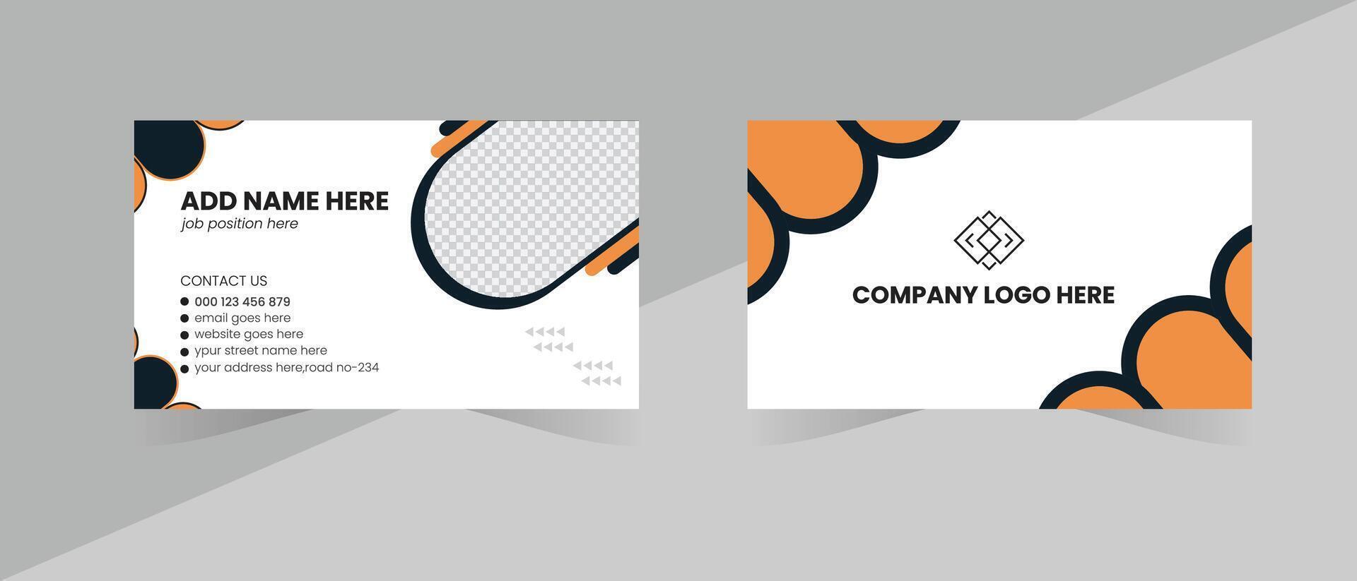 Creative business card design and unique template design vector