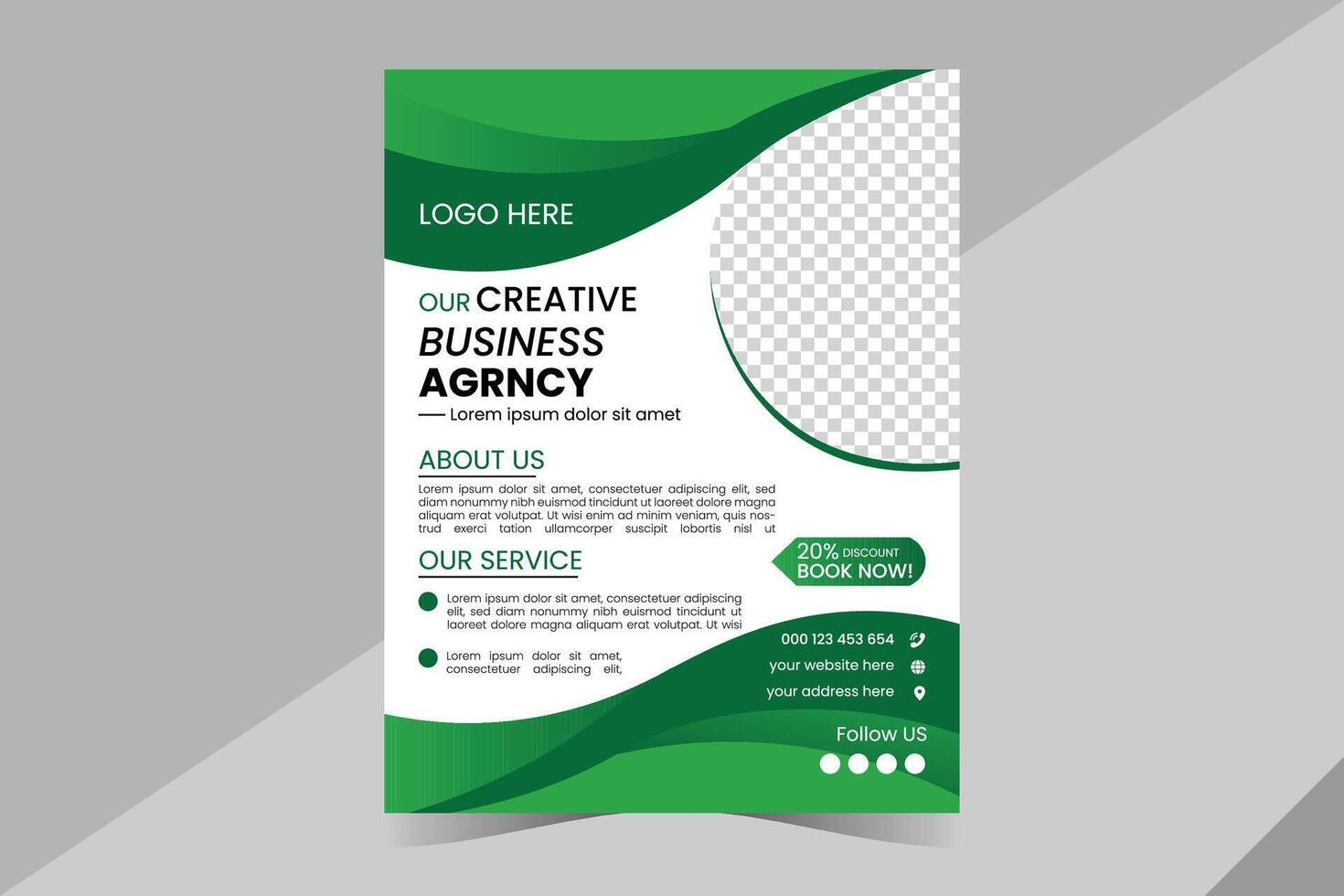 Unique business flyer design and creative flyer template vector