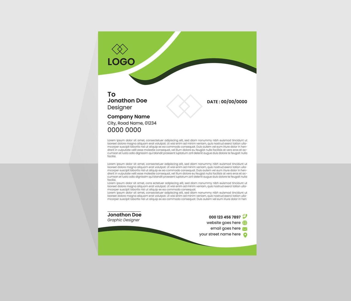 Creative latter heat design and modern corporate template design vector