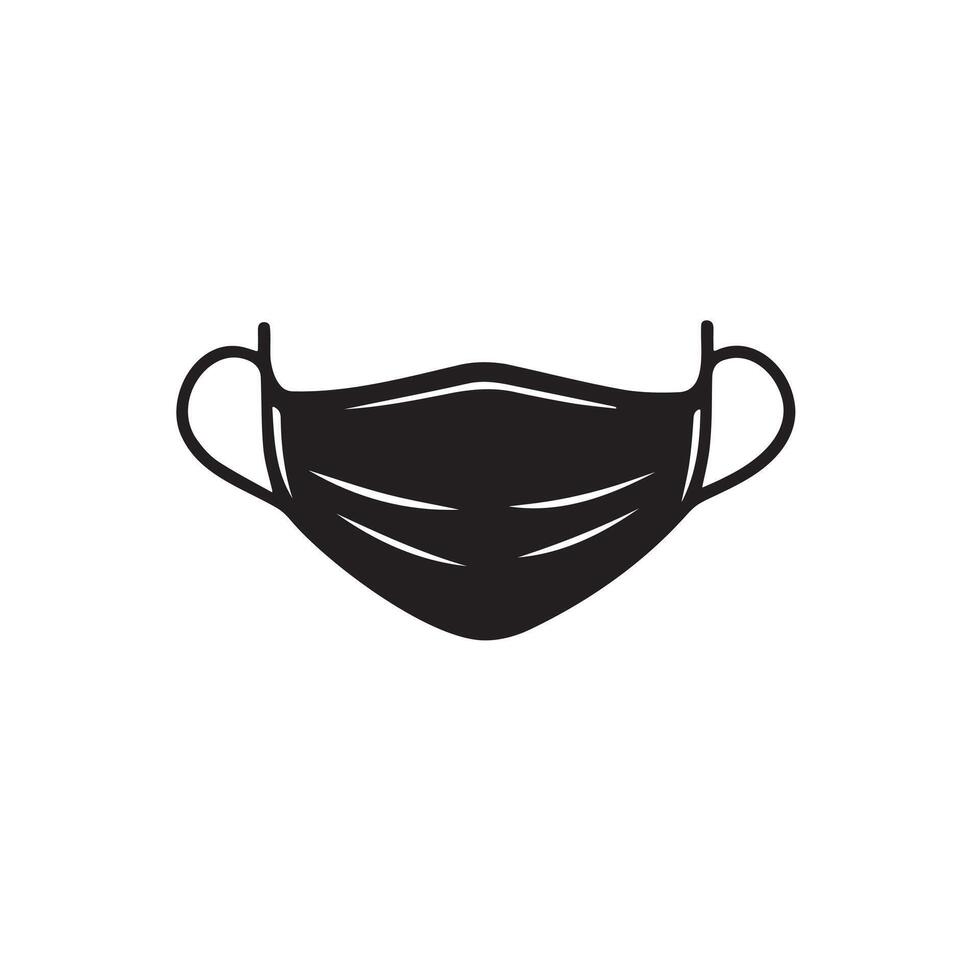 A surgical mask icon on white background vector