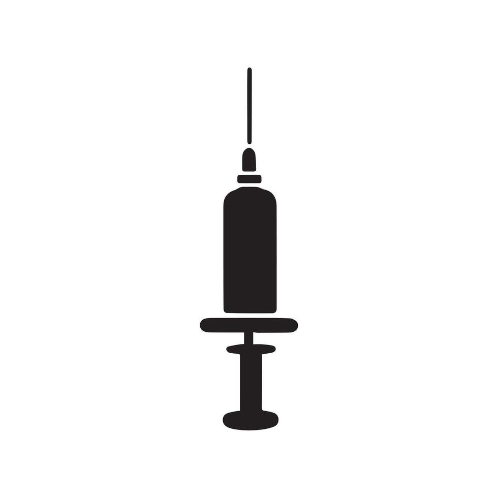 A simple injection icon silhouette on white background vector