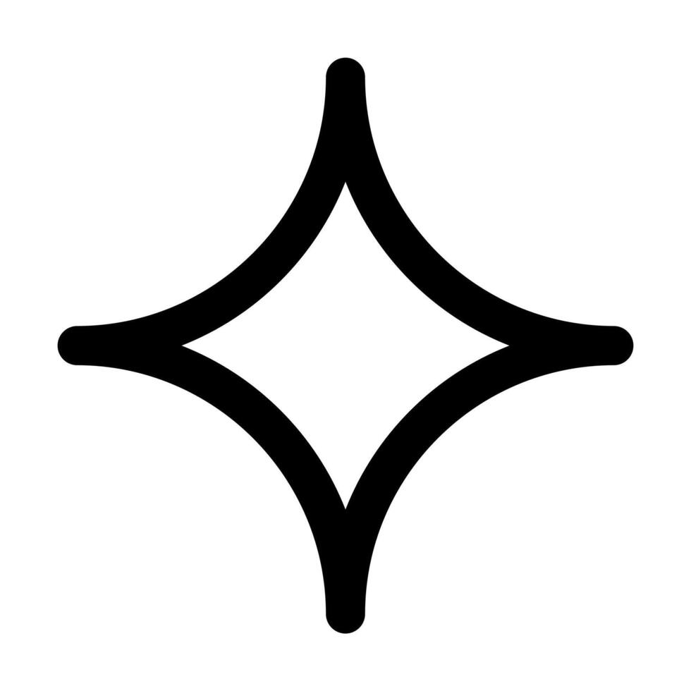 sparkle star icon in line style. illustration vector