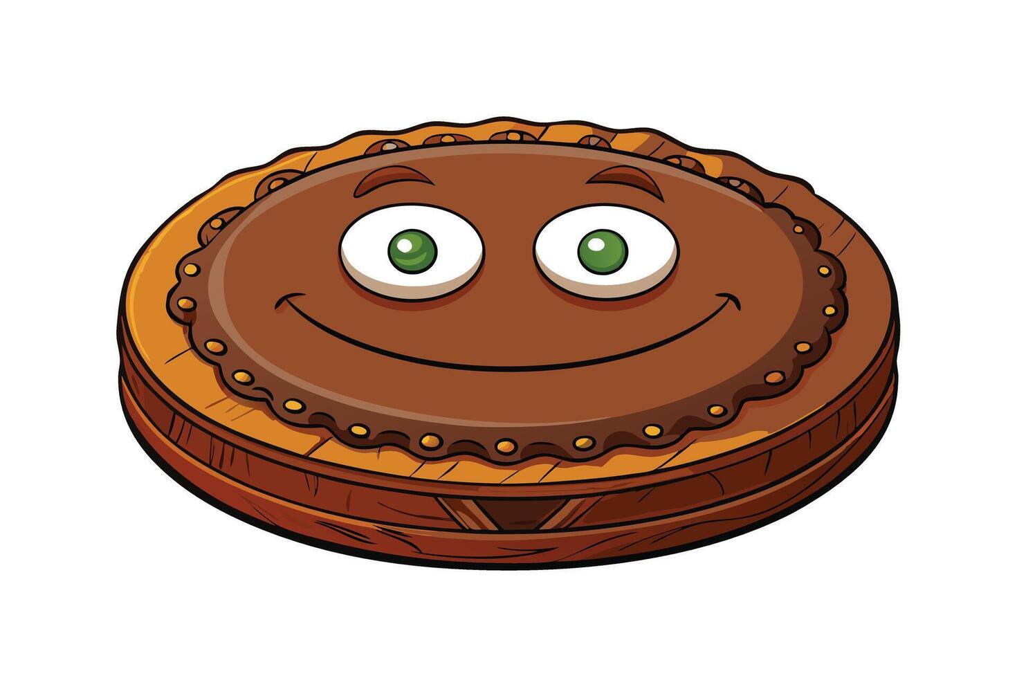 Creative wooden coaster design with detailed texture and rustic aesthetic for beverage, kitchen, and tabletop illustrations vector