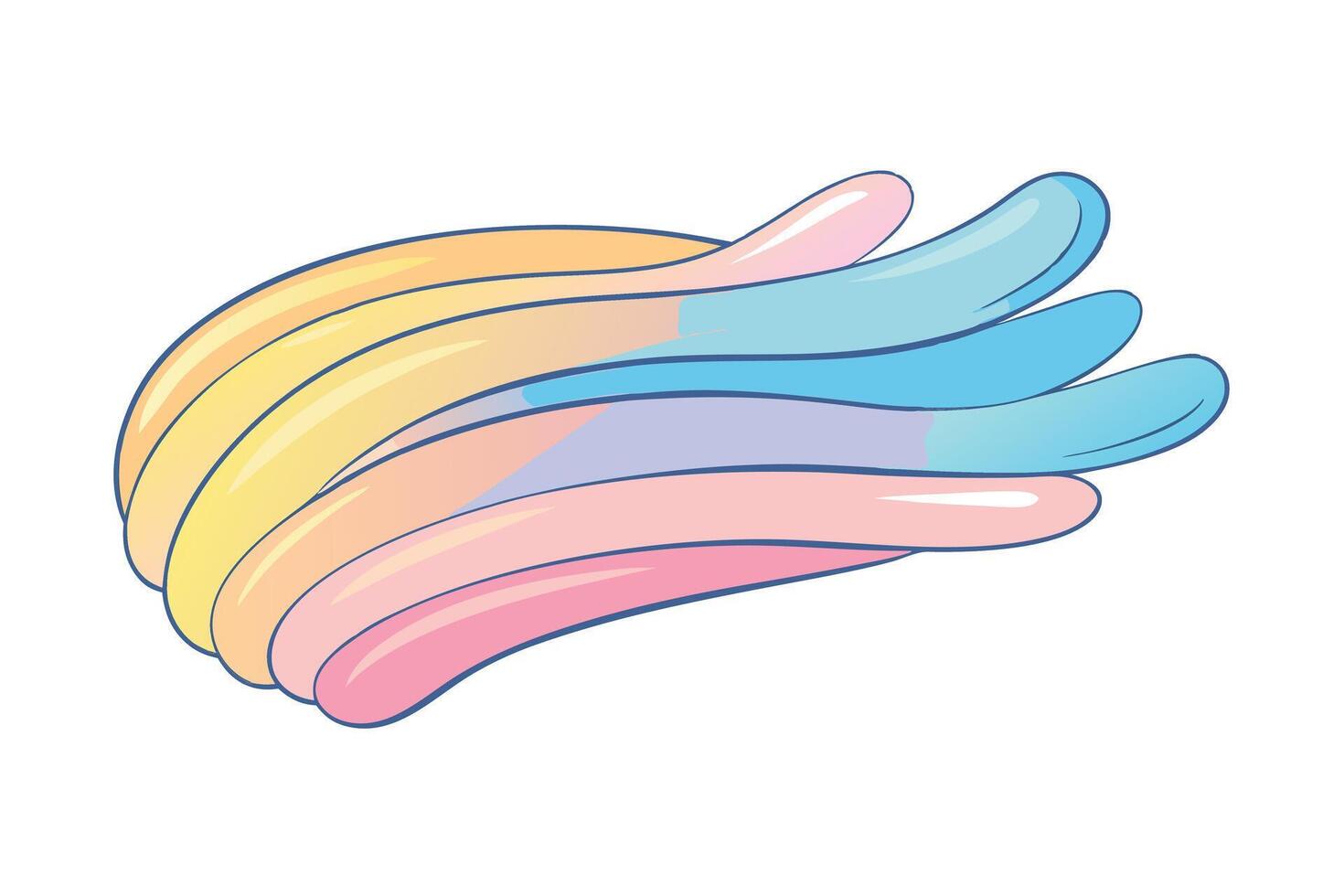 Colorful abstract pastel strokes forming a fluid, dynamic design perfect for art and graphic projects vector