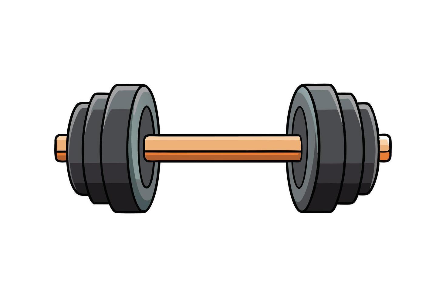 Simple and bold artwork of a dumbbell with detailed shading, great for workout apps, gym posters, or athletic themed designs vector