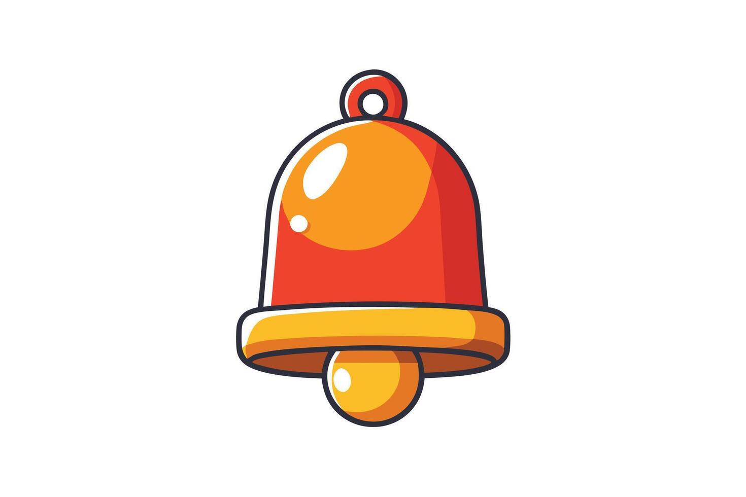 Simple yet striking notification bell icons in bold colors for creative projects, digital interfaces, and app development vector