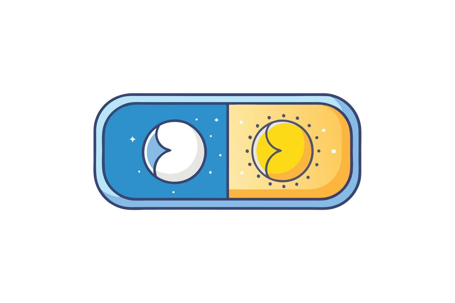Unique pill design showing night and day contrast, creative illustration for time oriented or multifunctional themes vector
