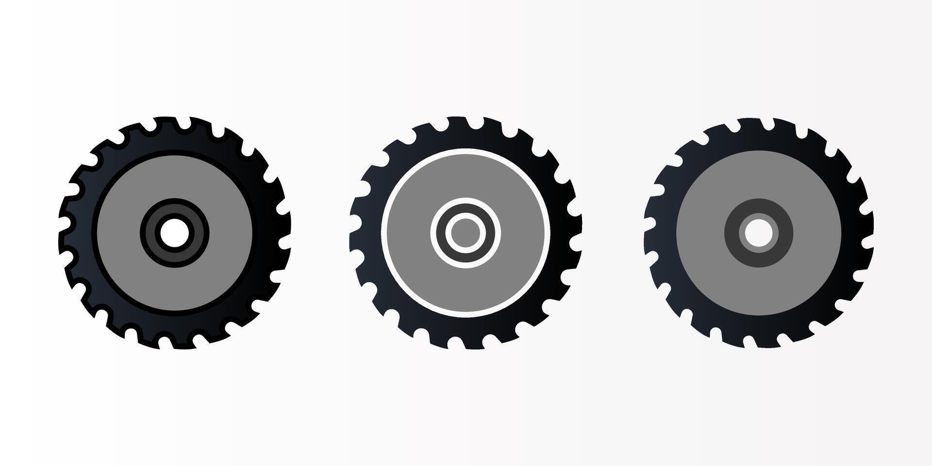 Circular Saw icon set. Saw sign. for mobile concept and web design. illustration on white background vector