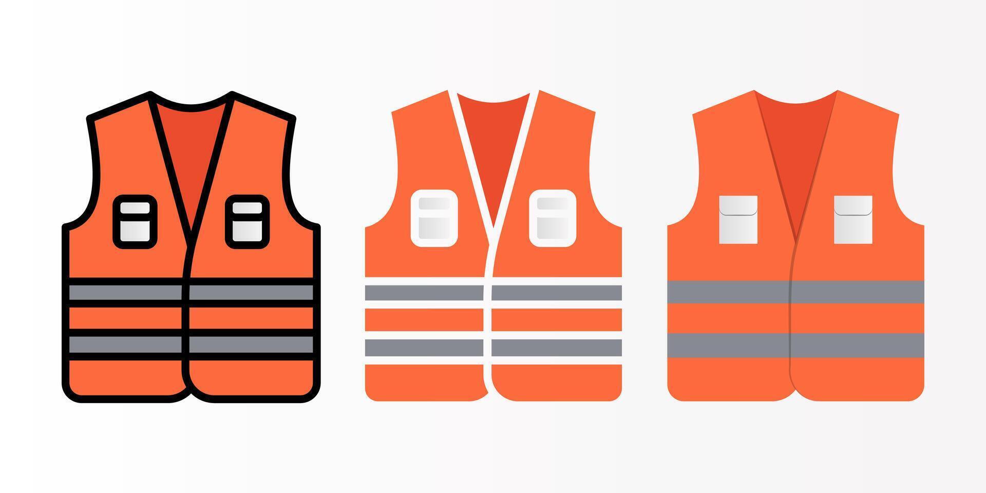 Vest icon set. Safety vest icon sign. for mobile concept and web design. illustration on white background vector