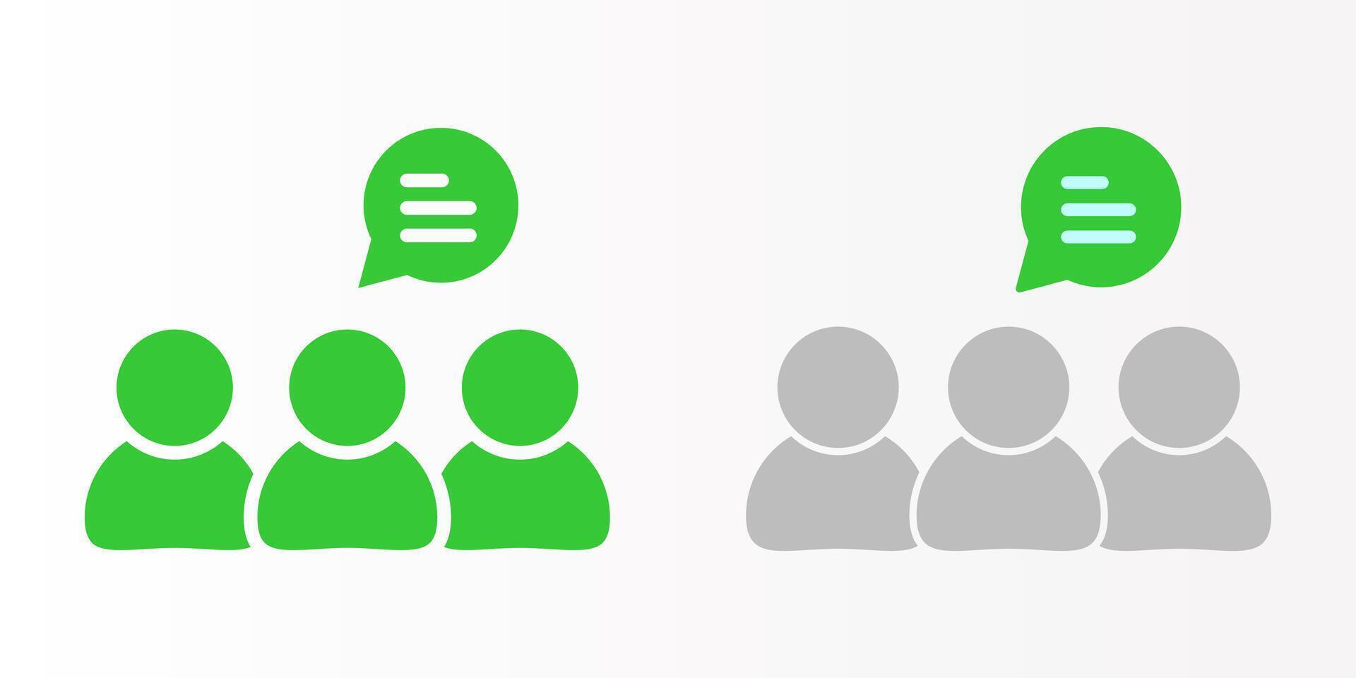 Speaking icon set. Discussion sign. for mobile concept and web design. illustration on white background vector