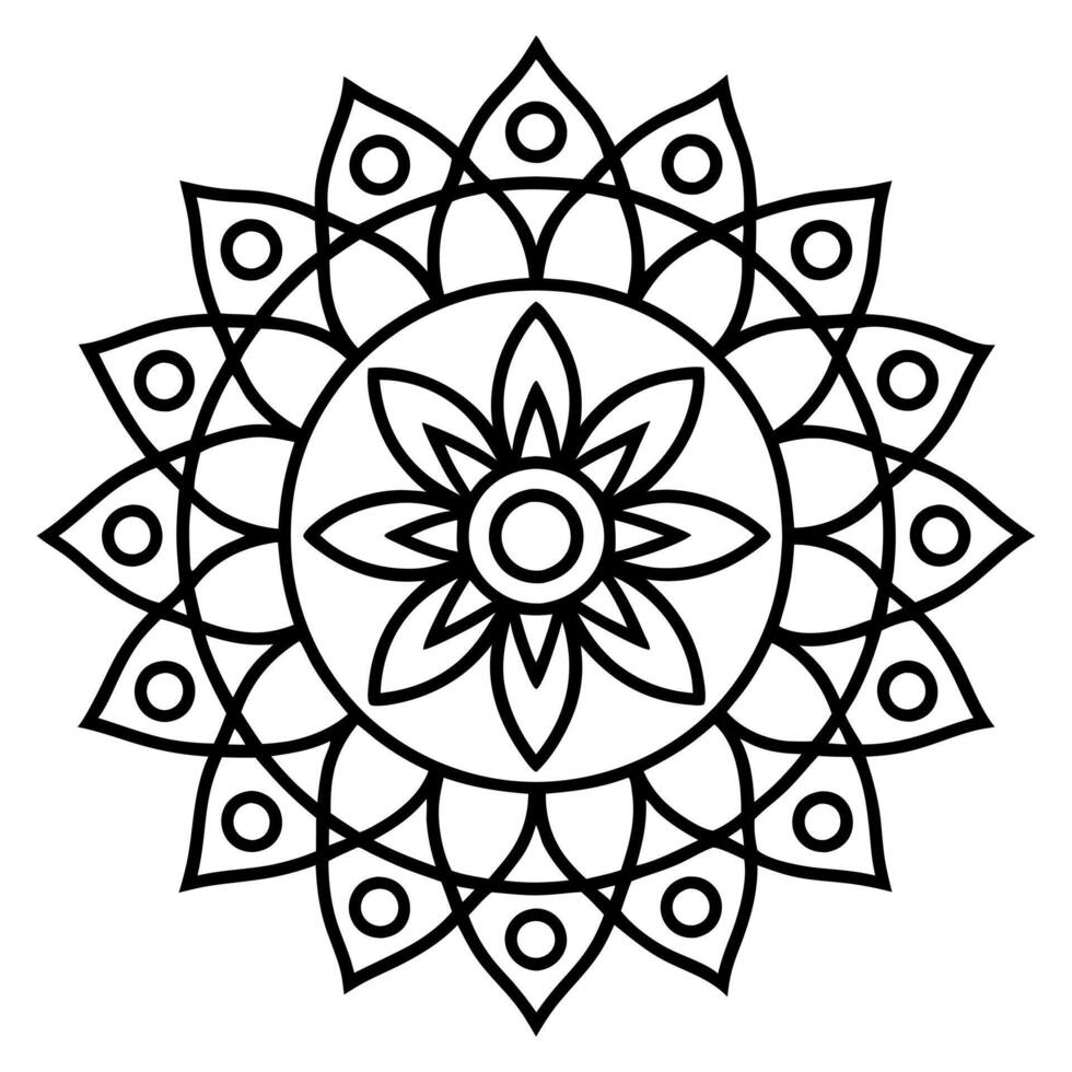 Mandala Inspired By Nature Art Illustration vector