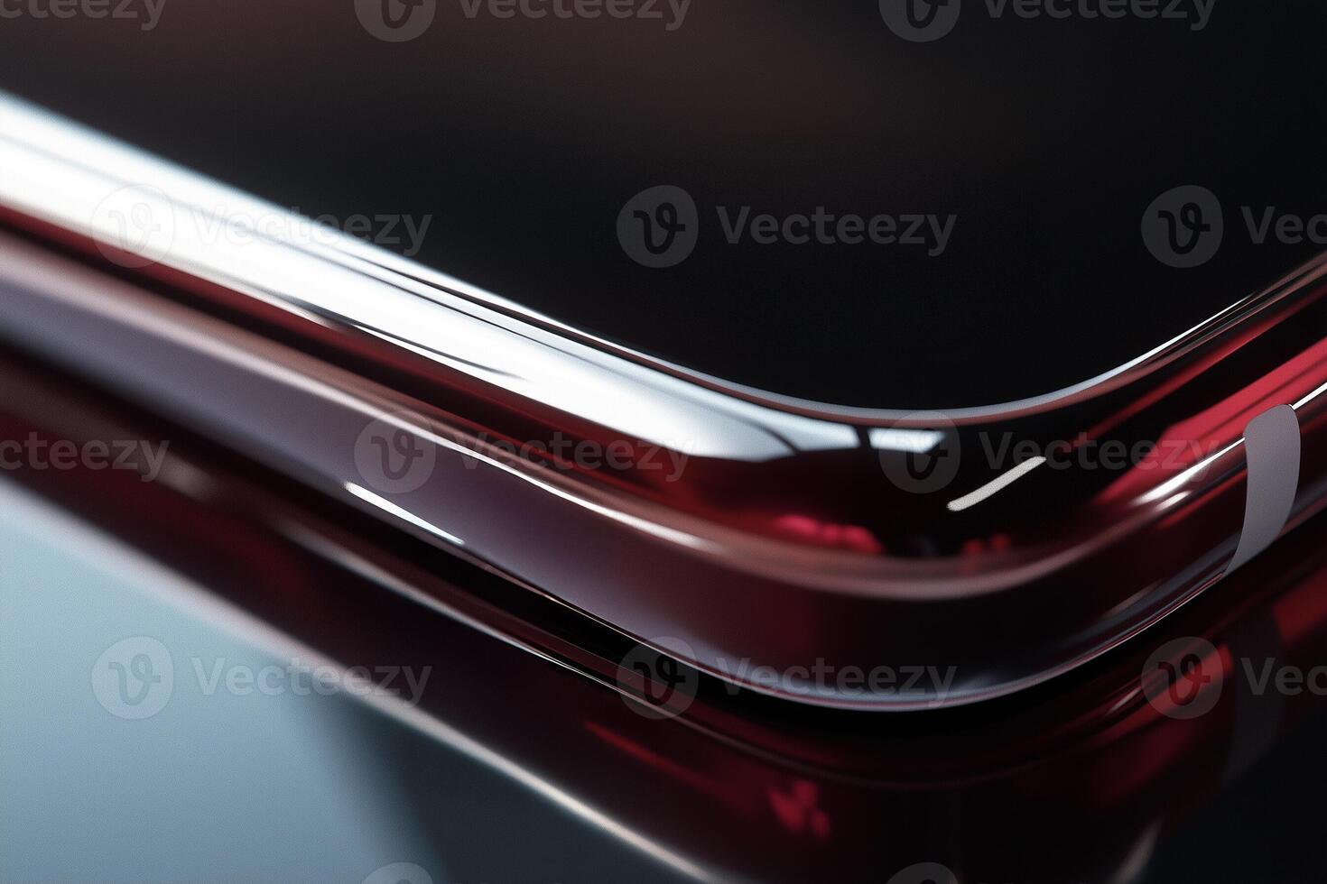 Detailed image of sleek modern smartphone with sharp focus on edges photo