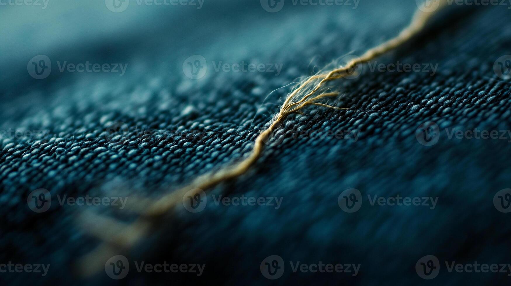 Single Thread Unraveling from Linen Cloth Close Up photo