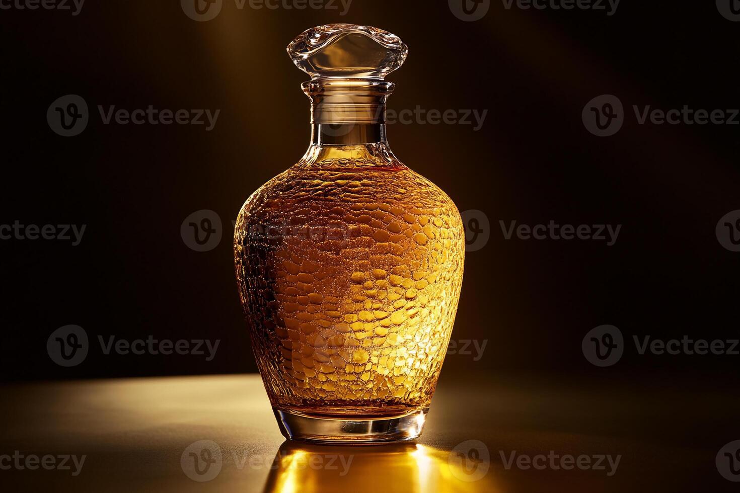 Product Photo of Whiskey Bottle on Dark Background