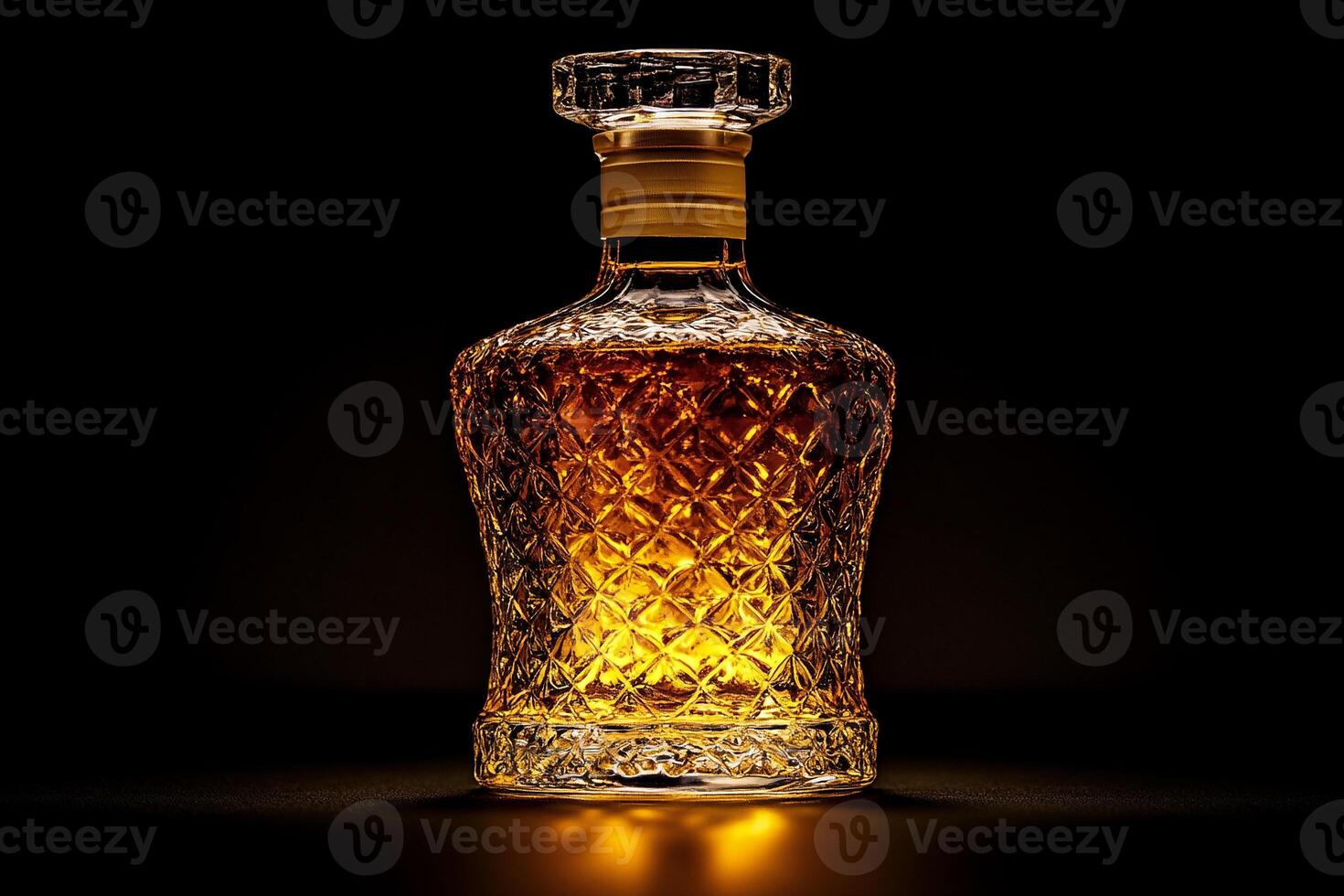Product Photo of Whiskey Bottle on Dark Background
