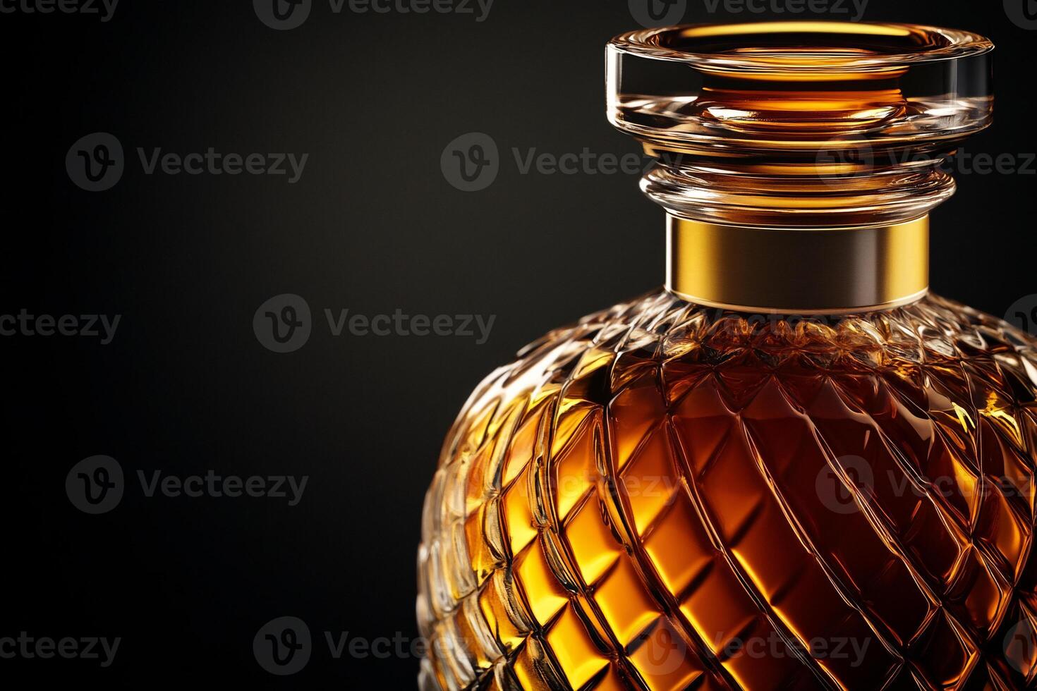Product Photo of Whiskey Bottle on Dark Background