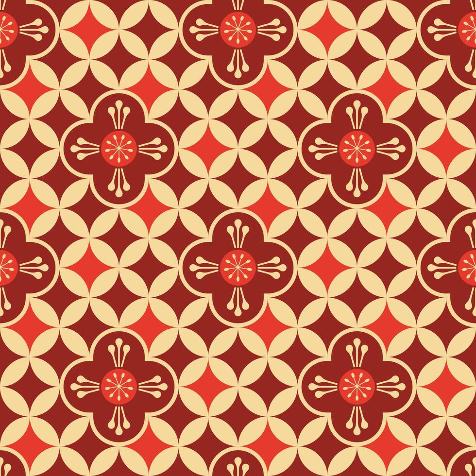 chinese new year flower geometric pattern vector