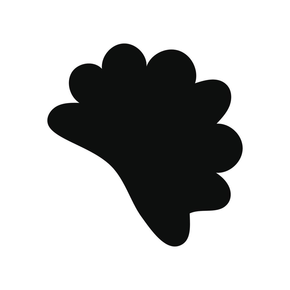 Abstract Spiral Shell Silhouette in Black Format vector