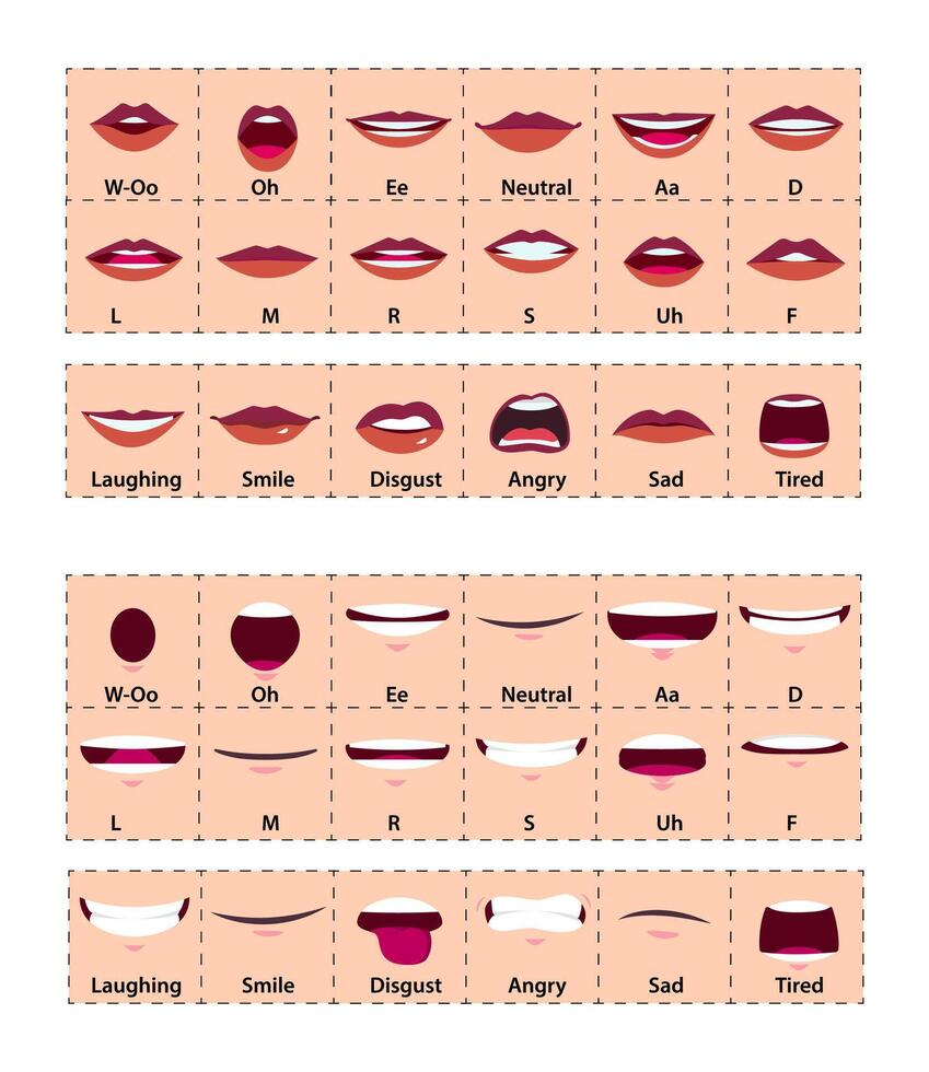 Stylized Cartoon Black Man Character Face Creation, with expressions, Lip-sync, Hand Gestures and emotions. Ideal for Animations, Presentations and posing, Flat Design, Illustration vector