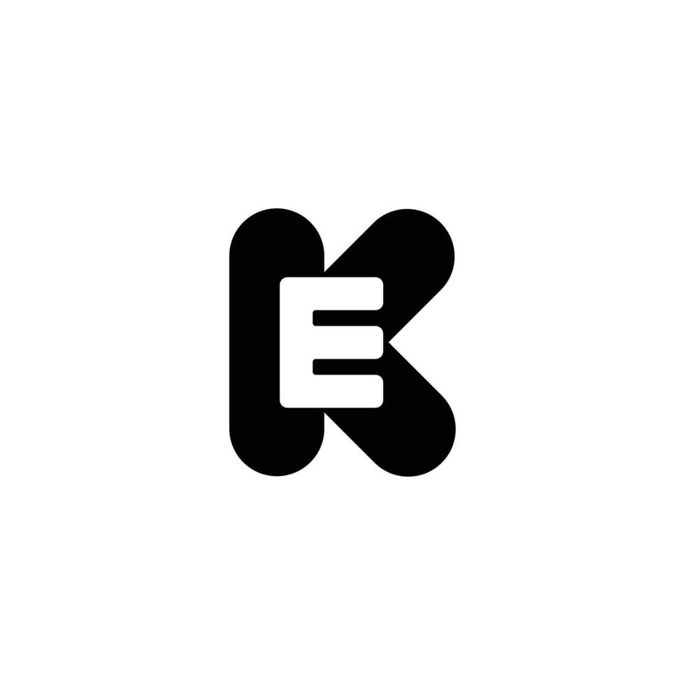 Professional Initial Monogram Logo of KE and EK Letters vector
