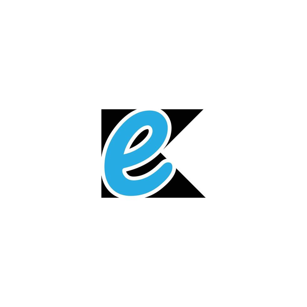 Alphabet letters Initials Monogram logo EK, KE, K and E vector